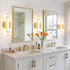 15.4 Inch 10W Dimmable 5CCT Dimmer) Gold Bathroom Vanity Light - LED Modern Bathroom Light Fixtures Over Mirror