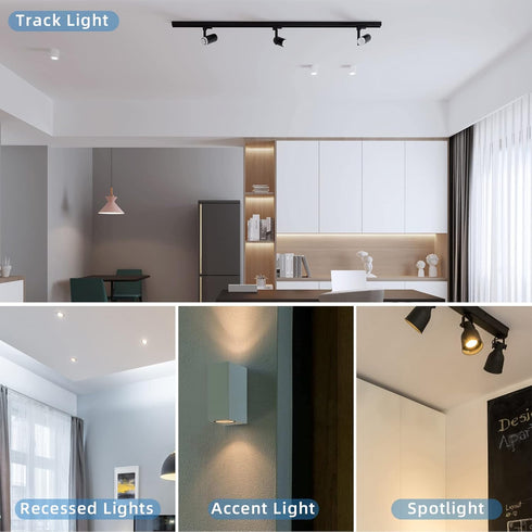 GU10 LED Light Bulbs, 7W Warm White 3000K, 50W-60W-75W Equivalent, Non-Dimmable, 650Lm for Track Spot Lighting, 6 Pack