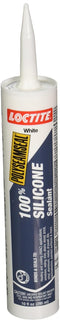Loctite White 100% Silicone Sealant Tube, 10 oz