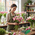 Grevosea 30 5.71 Inch PCS Floral Water Tubes for Flowers, Green Floral Water Tubes, Flower Stem Vials with Caps Plastic