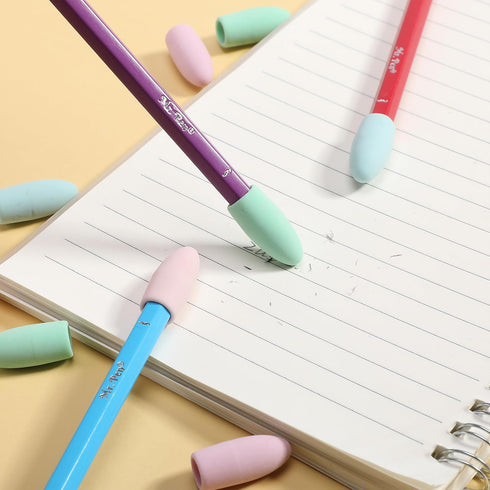 Mr. Pen Pencil Erasers Toppers, 120 Pack, Pastel Colors for Pencils, Pencil Cap Erasers, Eraser Tops