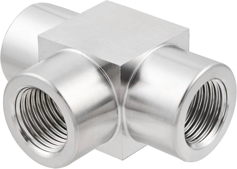 Metalwork 316 Stainless Steel Pipe Fitting Tee, 3/8" NPT Female x 3/8" NPT Female x 3/8" NPT Female, 1 Pc