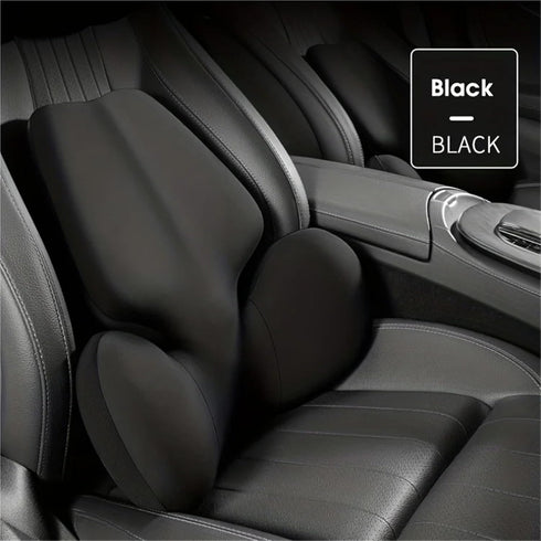 Generic Memory Foam Car Headrest Pillow and Lumbar Support Cushion Ergonomic Driving Back Support Pillow for Car Seat