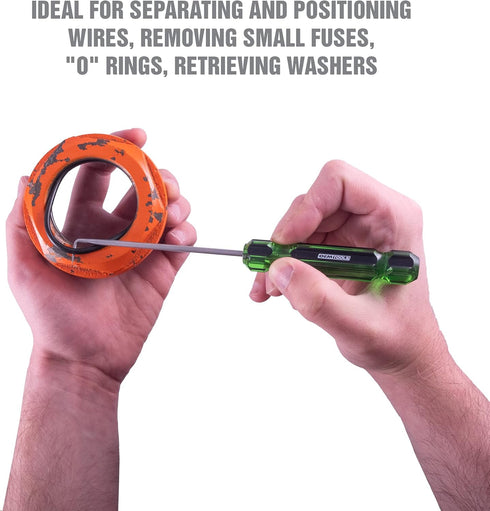 OEMTOOLS 26545 6 Piece Hook And Pick Set with Acetate Handle, Vehicle Pick and Hook Tool Set for Mechanics