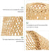 24cm Cabilock Bamboo Woven Lamp Shade, Handmade Weave Lampshade Natural Wicker Chandelier Lamp Cover Boho Lamp Shades