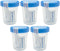 Sterile 4oz Specimen Cups with Lids, Transparent Urine Collection Cup with Leak-Resistant Screw-On Lids, 5 Pack