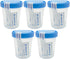 Sterile 4oz Specimen Cups with Lids, Transparent Urine Collection Cup with Leak-Resistant Screw-On Lids, 5 Pack