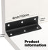10 Pack 4" L Bracket, Heavy Duty Corner Brace, Metal Shelf Bracket Angle Bracket for Shelves, Black L Brackets for Wood