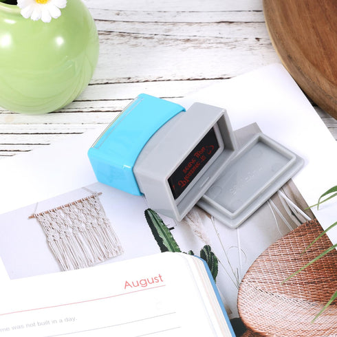 Gosknor 2 Pcs Pleasure to Serve You Stamps, Self Ink Stamp Personalized Custom Cute Server Stamps for Checks Square