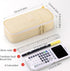 CICIMELON Durable Pen Pencil Case, Big Storage Pen Pouch Bag for School Supplies, College Teen Girls Adults, Beige