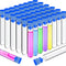 Teenitor 50 Pack Clear Plastic Test Tubes with Blue Caps - 16×100mm for Jewelry & Experiments