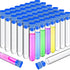 Teenitor 50 Pack Clear Plastic Test Tubes with Blue Caps - 16×100mm for Jewelry & Experiments