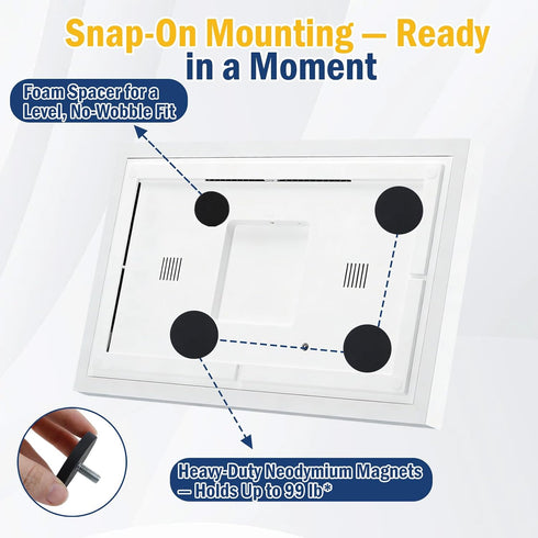 UCEC 15 inch Magnetic Fridge Mount Compatible with Skylight Calendar, Ultra-Strong Neodymium Magnets & Anti-Wobble Foam