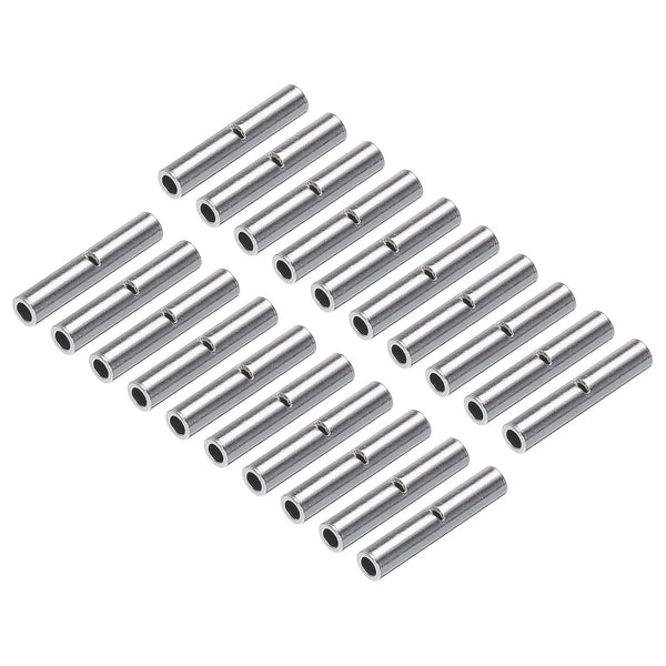 MECCANIXITY 200Pcs Non Insulated Butt Connectors - 22-18AWG Wire Connector BN0.75 for Electrical Wire Crimping
