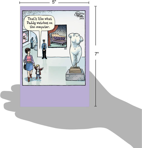 NobleWorks Happy Father's Day Greeting Card Funny - Humor for Dad or Stepdad, Notecard with Envelope