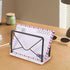 Modern Mail Holder for Home Office - Metal Letter Organizer Sorter for Desk, Envelope Storage Rack with Marble Base