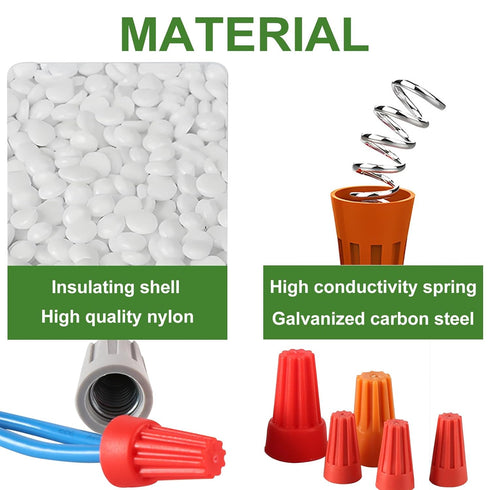 255PCS Electrical Wire Cap Connectors Nuts Kit, Insulating Insert Twist Wire Connectors