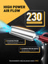 High Volume Air Blow Gun, Retro Red with Powerful Flow Nozzle, 4.9" Stainless Steel Extension & 1/4'' Quick Plug