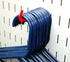 Wall Control Slotted Metal Pegboard Hooks Pack - 3-1/2in Reach Curved Tip Hook - Red for Pegboard and Tool Board