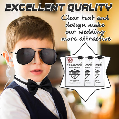 7 Set Mepase Pcs Ring Wedding Bearer Security Include Ring Bearer Box ID Badge Holder Sunglass Acoustic Earpiece Tube