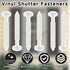 GeekNi 60Pcs 3 Inch Vinyl Shutter Fasteners Strongest Plastic Shutter Screws Window Shutters Hardware Exterior Spikes