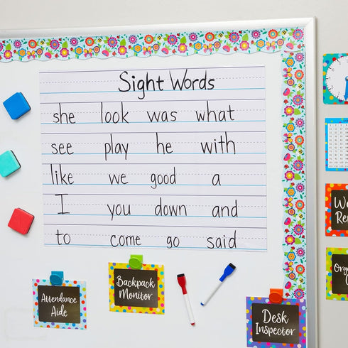 Bright Creations 2 Sheets of Magnetic Lined Handwriting Paper for Whiteboard, Dry Erase Sentence Strips for Classroom (22 x 17 in) by Bright Creations