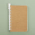 TWONE Kraft Cover Lay Flat Spiral Notebooks - Two Pack - 3.5" x 5.5" - 180 Ruled Pages - 90 Sheets - Easy to Carry