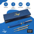ZenZoi Blue Ballpoint Pen - Premium Pen with Gold Trim, Smooth Writing Schmidt Ink Refills, Luxury Gift Set