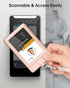 Teskyer Leather ID Badge Holder for Work School IDs, Cruise Ship Cards, Hotel Key Cards - Rose Gold Lanyards
