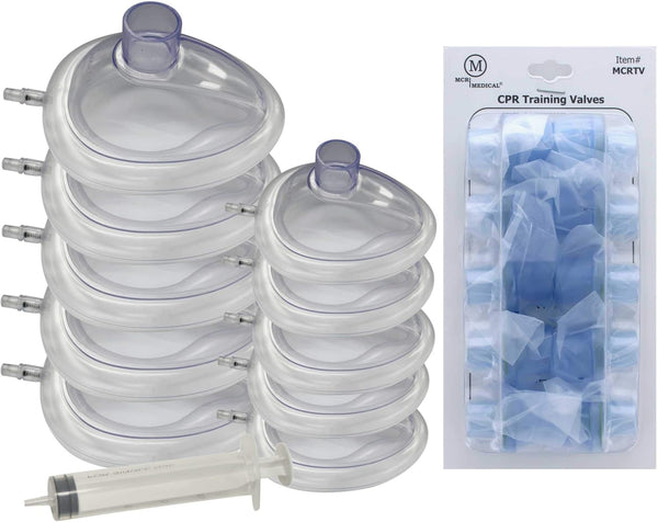Combo Pack of CPR Training Masks, 5 Adult & 5 Infant with