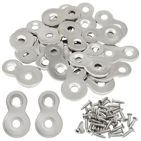 Bonsicoky Figure 8 Desk Fasteners, Pack of 20, Heavy-Duty Metal Table Connectors, Secure