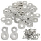 Bonsicoky Figure 8 Desk Fasteners, Pack of 20, Heavy-Duty Metal Table Connectors, Secure