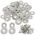 Bonsicoky Figure 8 Desk Fasteners, Pack of 20, Heavy-Duty Metal Table Connectors, Secure