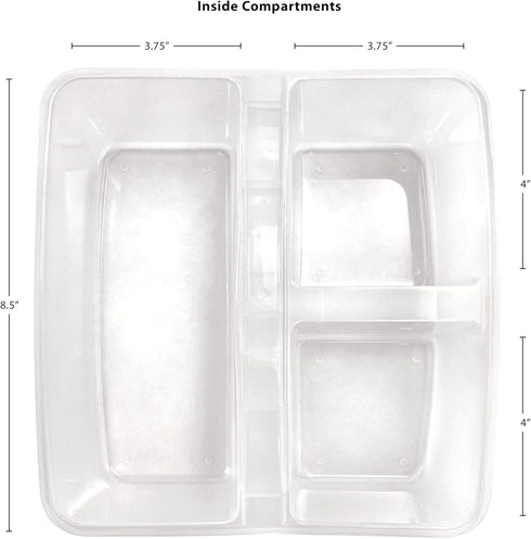 Teacher Created Resources Clear Portable Plastic Storage Caddy 6-Pack for Classroom and Office Organization