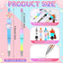 Qilery 100 Pcs Plastic Beadable Pens Kit - 55 Kinds Shell Colors, Black Ink Cool Bead Ballpoint Pens for DIY Gifts