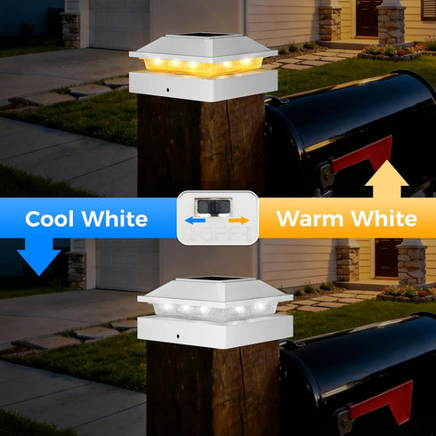 4x4 2 Pack, 2 16 4x4 Peasur Post Solar Lights Modes LED Solar Post Cap Light Waterproof, Deck Fence Post Solar Lights