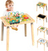 wiqins 3-in-1 Baby Activity Table for 6-36 Months Old Kids Wooden Activity Center