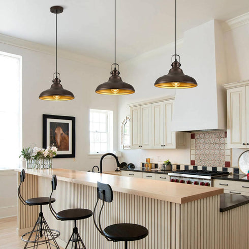 Hallway,2 Packs Oil Rubbed Bronze Pendant Light Modern Pendant Lights for Kitchen Island Hanging Lighting Fixture Over