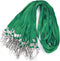 Bird Fiy Green Bulk Lanyards for ID Badges, Nylon Neck Flat Lanyard for ID Name Badge Holder (50Pcs)