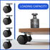 Dalyndar 1.5 Inch 4 Pack 360 Caster Wheels Replacement Universal Small Swivel Rollers for Furniture Filing Cabinet Desk