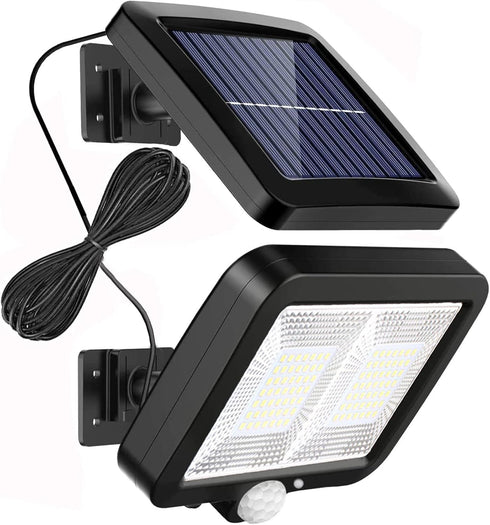 Solar Flood Lights with 98 LEDs, Motion Detector, 16.5ft Cable, IP65 Waterproof LED Lights for Backyard Garage