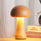 Small Wood Mushroom Lamp, LED Cordless Touch Lamp, Portable Dimmable Battery Lamp for Bedroom Nightstand