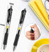 Spakon 200 Pieces Retractable Ballpoint Pens - Bulk Medium Point, 0.5mm Refillable Ink Pens for Office (Black)