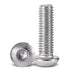 M6-1.0 x 16mm Button Head Socket Cap Bolts Screws, 304 Stainless Steel 18-8, Allen Socket Drive, Quantity 25