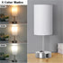 ZJOJO Table Lamp for Bedroom Set of 2, Small Bedside Lamps with 3 Way Dimmable Rocker Switch and AC Outlet, Nightstand