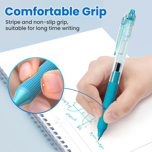 WRITECH 8ct Gel Pens - Fine Point 0.5mm Multicolor Ink, Smooth Writing, No Smear for Journaling, Drawing