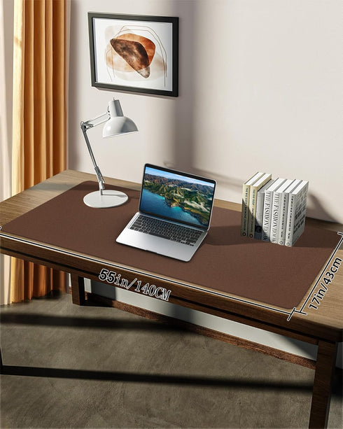 55" 17") Extra Large Desk mat, Leather Desk Pad Protector,Office Desk Mat,Mouse Pad, Non-Slip Desk Blotter, Laptop Desk