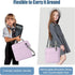 MoKo 2 Inch Zipper Binder with 500 Sheets Capacity, Multi-Pocket Organizer for Middle School, Purple & Gray