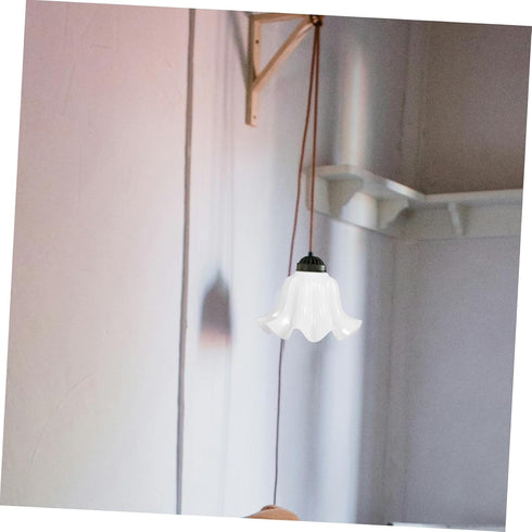 Bulbs Holibanna Blossom Shaped White Plastic Lamp Shade for Elegant Flower Design Replacement for Table and Floor Lamps