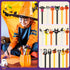 SANNIX 50 Pieces Halloween Pens, Fun Cartoon Gel Ink Rollerball Pens for Kids Gift School Class Birthday Party